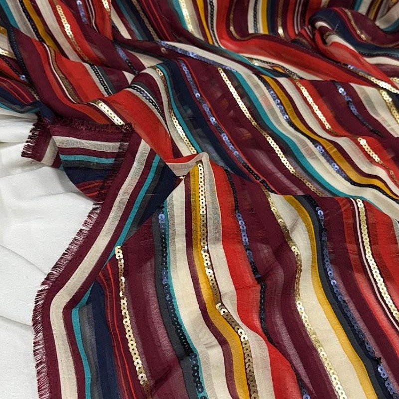 Colorful Striped Embroidered S - Ethnic Fashion Design review and price