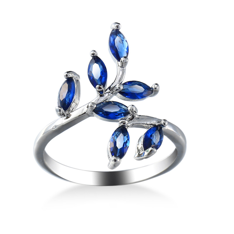 Pretty Blue Leaves Design Ring - Ethnic Fashion Design review and price