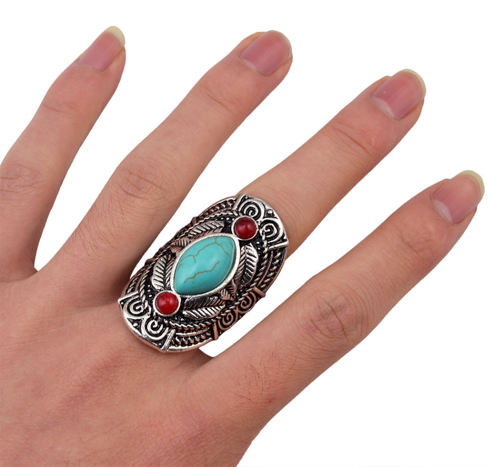 Boho Ethnic Tibet Turquoise Ri - Ethnic Fashion Pakistan review and price