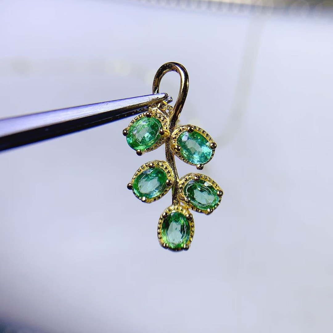 Opulent Genuine Emerald S925 S - Ethnic Fashion Design review and price